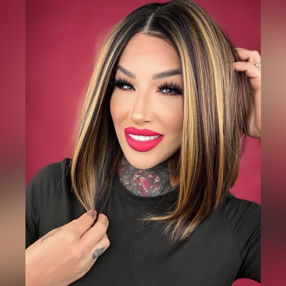 Stylish Brown and Blonde Women's Wig by Rebel Gypsy